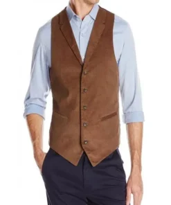 Fantastic Beasts Eddie Redmayne Brown Wool Vest