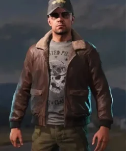 Far Cry 5 Video Game Aviator Brown Jacket
