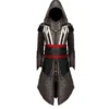 Fassbender Callum Video Game Assassin's Creed Aguilar Michael Black Leather Hooded Coat