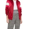 Fate The Winx Saga Aisha Red Satin Bomber Jacket