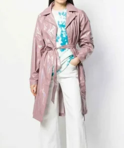 Fate The Winx Saga Hannah van der Westhuysen Leather Pink Coat