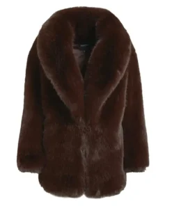 Faux Fur Brown Coat