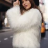 Faux Fur White Jacket