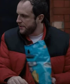 Feel Good Phil Burgers Red and Black Puffer Jacket