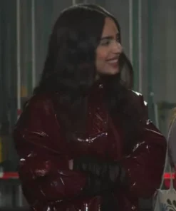 Feel The Beat Sofia Carson Maroon Jacket