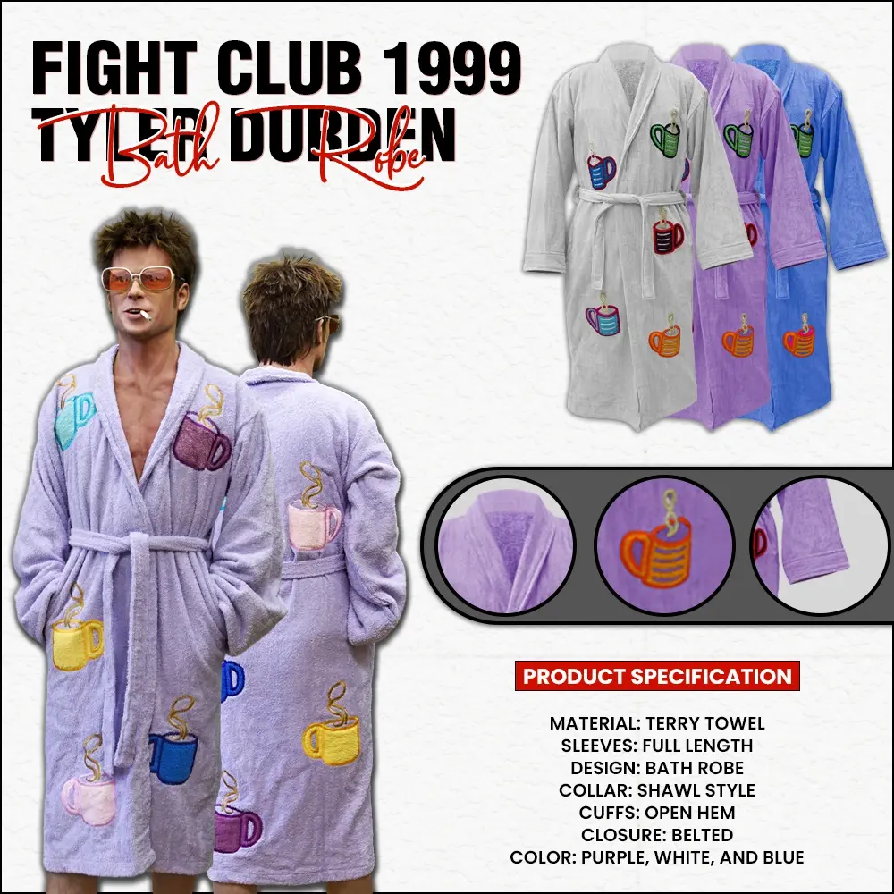 white christmas dresses Fight Club Robe (One Size S-2XL) – Retro Rifle main image 0