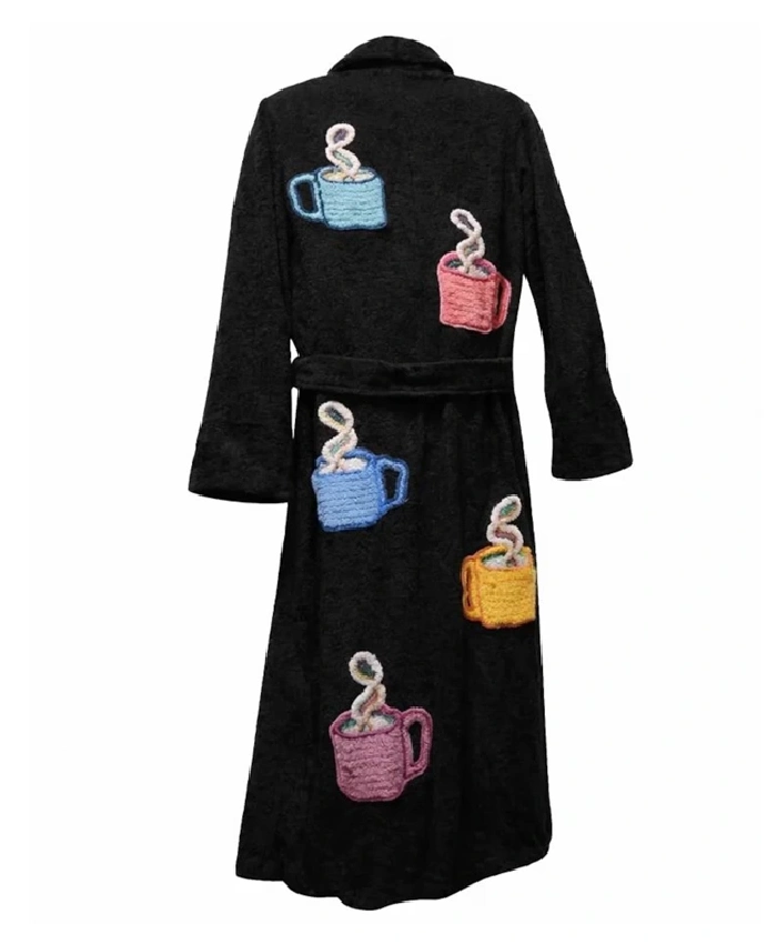 Fight Club 1999 Tyler Durden Black Robe Coat