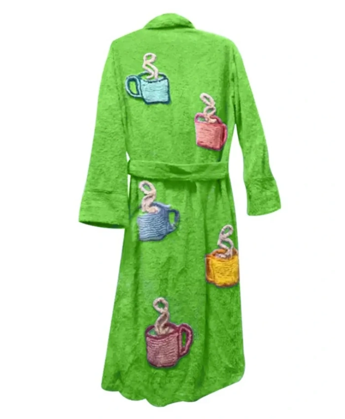 Fight Club 1999 Tyler Durden Green Robe Coat