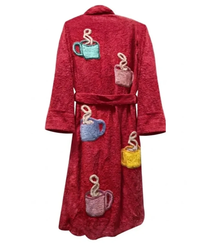 Fight Club 1999 Tyler Durden Maroon Robe Coat