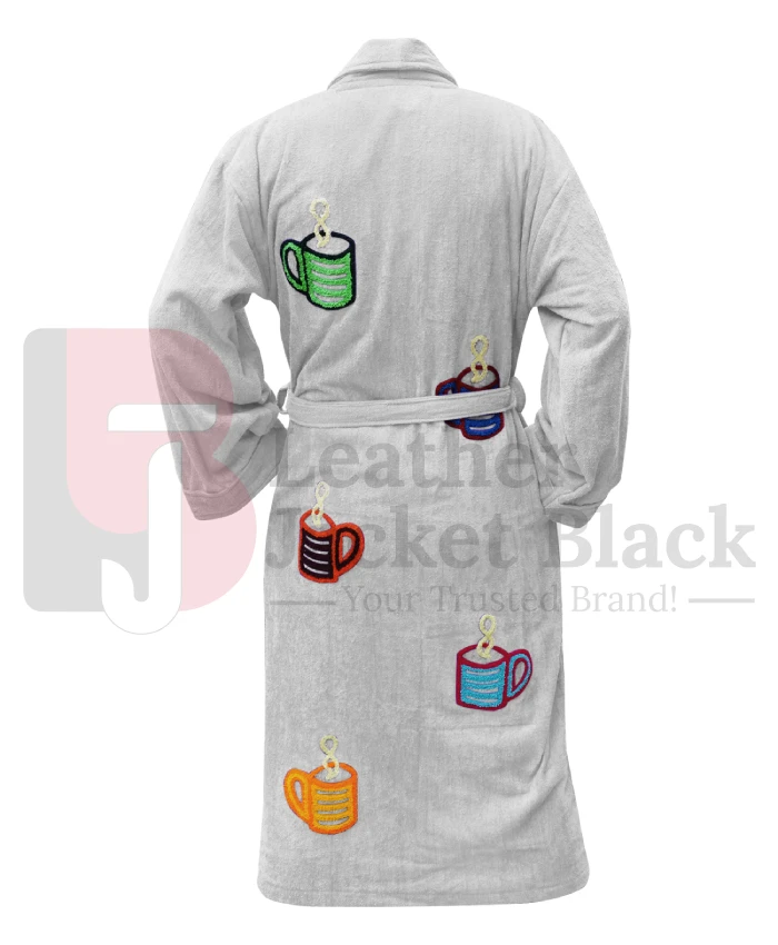 White Color of Fight Club 1999 Tyler Durden Robe Coat