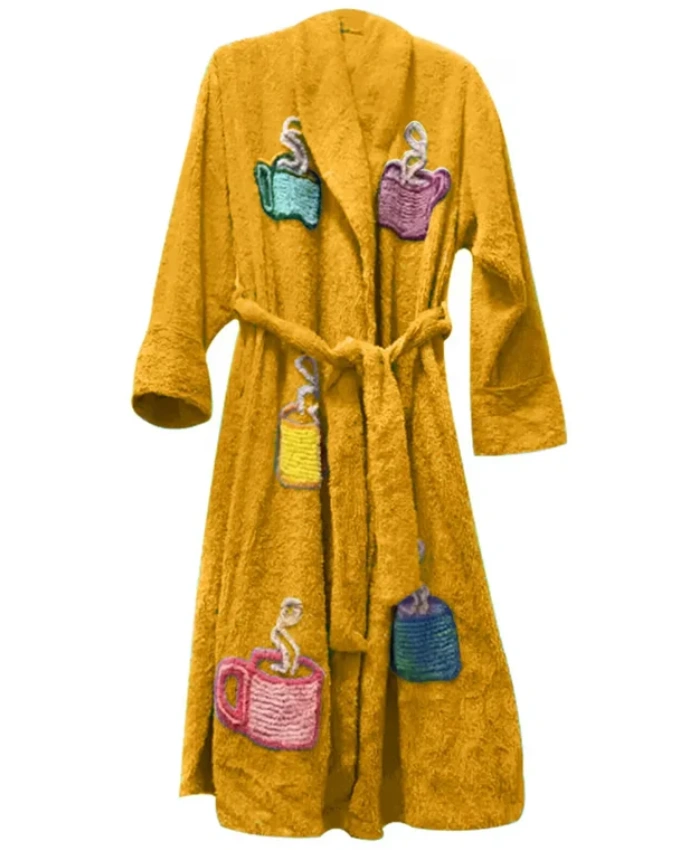 Fight Club 1999 Tyler Durden Yellow Robe Coat Sale