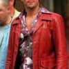 Fight Club Tyler Durden Red Leather Jacket