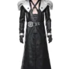 Final Fantasy VII Remake Sephiroth Black Leather Long Trench Coat