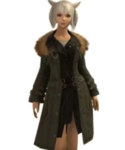 Final Fantasy XIV Rebel Brown Fur Coat