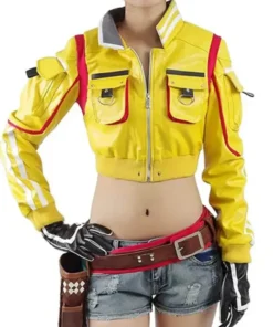 Final Fantasy XV Cindy Aurum Cropped Leather Jacket