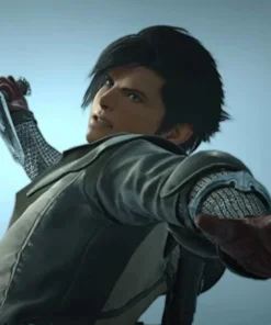 Final Fantasy XVI Grey Leather Jacket