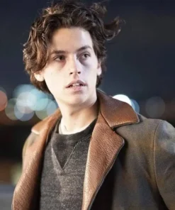 Five Feet Apart Will Newman Leather Collar Brown Wool Coat