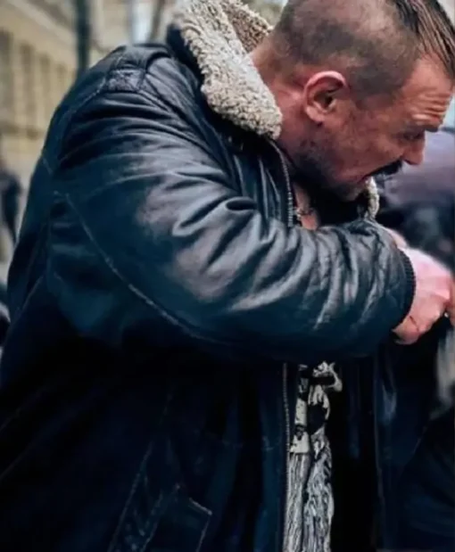 Florian Schmidtke Movie Sixty Minutes 2024 Winkler Black Leather Jacket