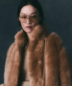 Fluffy Brown Faux Fur Coat