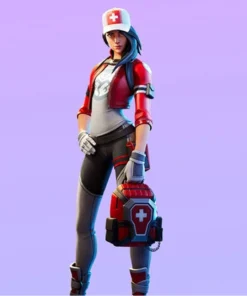 Fortnit Chapter 2 Remedy Red Cropped Leather Jacket