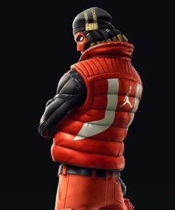 Fortnit Video Game Grind Red Puffer Vest