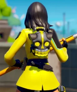Fortnit Video Game Shade Skin Yellow Cropped Leather Jacket