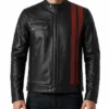 Frankenstein Black Leather Jacket For Mens