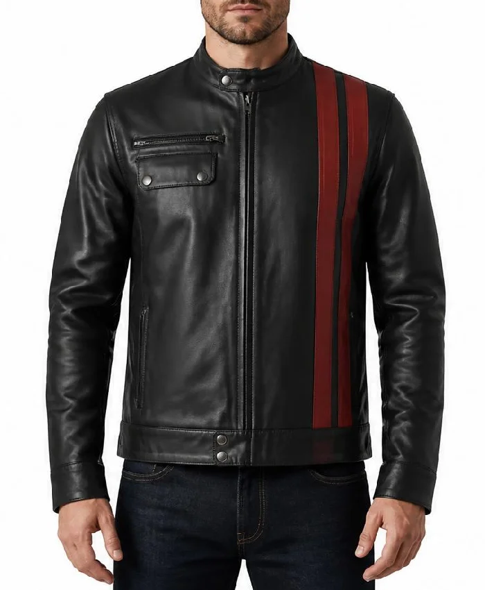 Frankenstein Black Leather Jacket For Mens