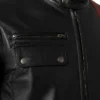 Frankenstein Black Leather Jacket Men