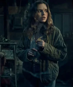 Frannie Goldsmith The Stand Olive Green Quilted Jacket