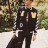 G-EAZY Black White Varsity Wool Jacket
