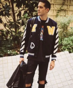 G-EAZY Black White Varsity Wool Jacket