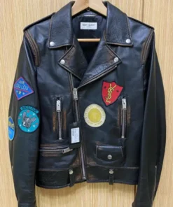 G-Eazy Saint Laurent Paris Vintage Calf Leather Jacket