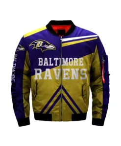 Gaven NFL Baltimore Ravens Football 3D Bomber Jacket