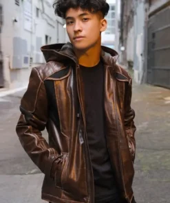 Gavin Reed Detroit Become Human Brown Hooded Gaming Jacket