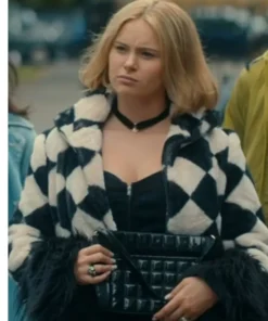 Geek Girl 2024 Mia Jenkins Checkered Fur Jacket