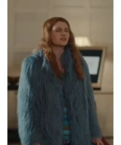 Geek Girl Harriet Manners Blue Fur Coat