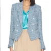 General Hospital Cynthia Watros Blue Blazer Coat