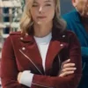 General Hospital Cynthia Watros Maroon Suede Jacket