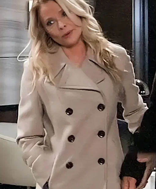 General Hospital Sandra Dee Robinson Grey Double Breasted Coat