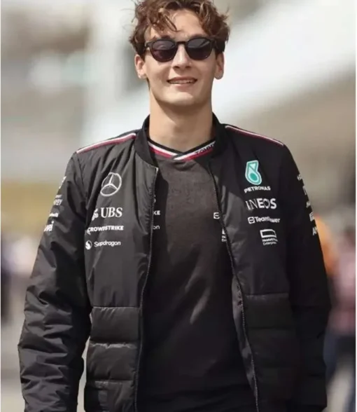 George Russell Mercedes Vintage Bomber Jacket