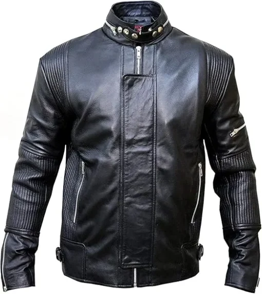 Get Lucky Daft Punk Electroma Black Leather Jacket sale