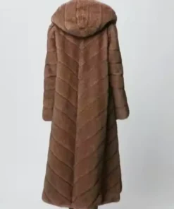 Get Now Dido Stuart Mink Fur Long Hooded Coat For Sale