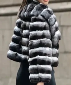 Get Now Elena Black And Grey Mink Fur Jacket For Sale