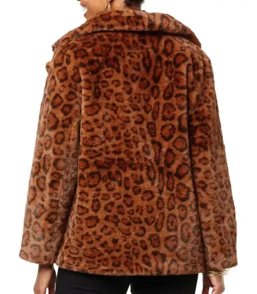 Get Now Grande Faux Mink Fur Leopard Print Coat For Men And Women