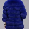Get Now Lana Collarless Rich Blue Mink Fur Coat On Sale