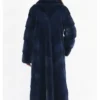 Get Now Lily Stylish Mink Fur Blue Trench Coat For Sale