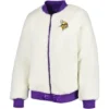 Gideon Minnesota Vikings Sherpa Bomber Jacket