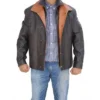 Gil Birmingham Yellowstone Thomas Rainwater Brown Leather Jacket For Sale
