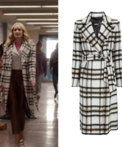 Ginny And Georgia Georgia Miller Black & White Plaid Coat